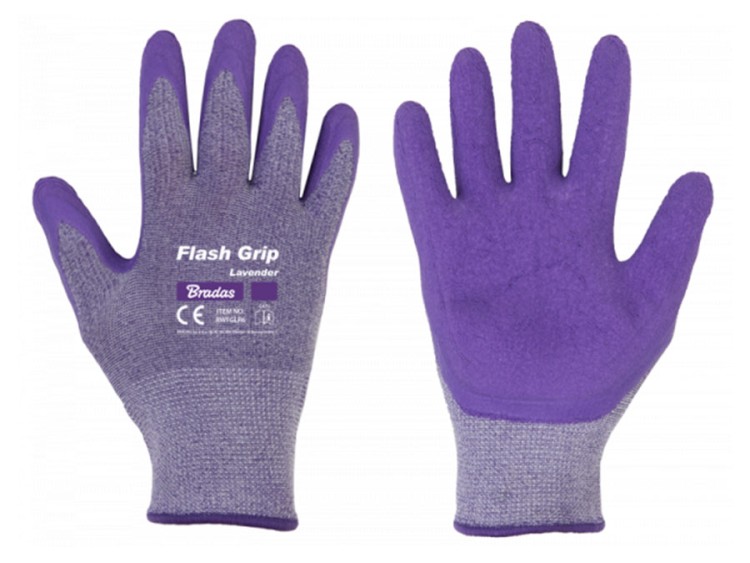 Rękawice ochronne FLASH GRIP LAVENDER lateks rozm. 7