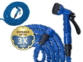 Komplet do zraszania TRICK HOSE niebieski 15m