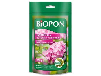 Nawóz barwiący do różowych i czerwonych hortensji BIOPON 200g