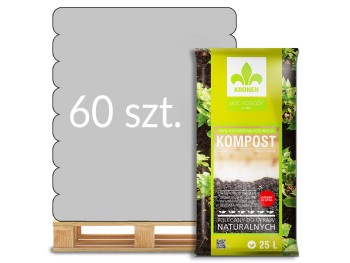 Kompost ogrodniczy 25l Kronen - paleta 60 worków